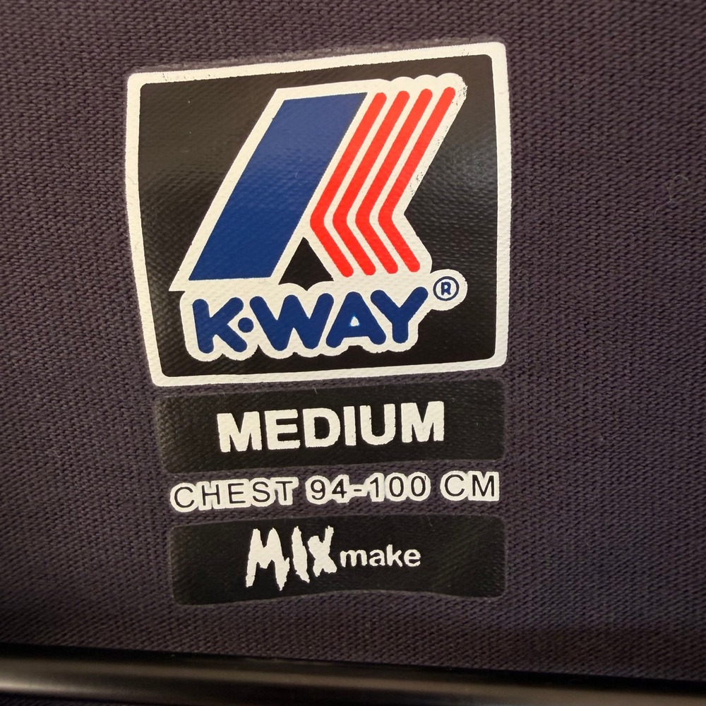 K-Way T-Shirt Men's M Navy Blue Cotton Crew Neck made in Italy - Picture 4 of 8
